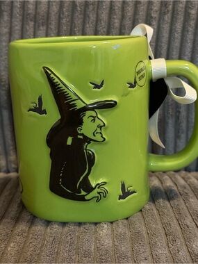 Rae Dunn Bright Green Wizard of Oz Wicked Witch Mug ‘bad witch’ NWT